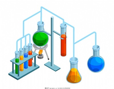 卡通化學實驗元素